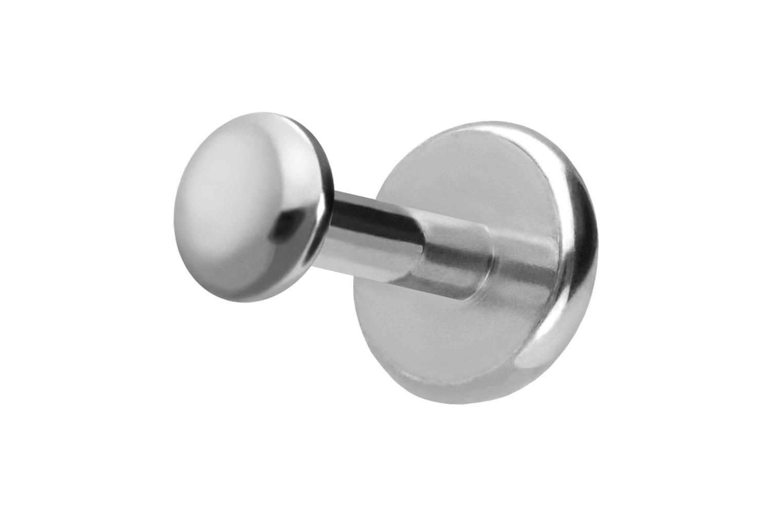 Titan Labret Piercing mit Push Fit DISC